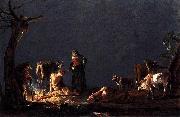Leonaert Bramer, Peasants by a Fire